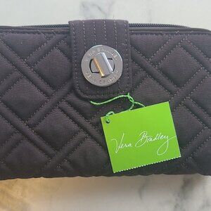 NWT Vera Bradley Espresso Turn Lock Wallet